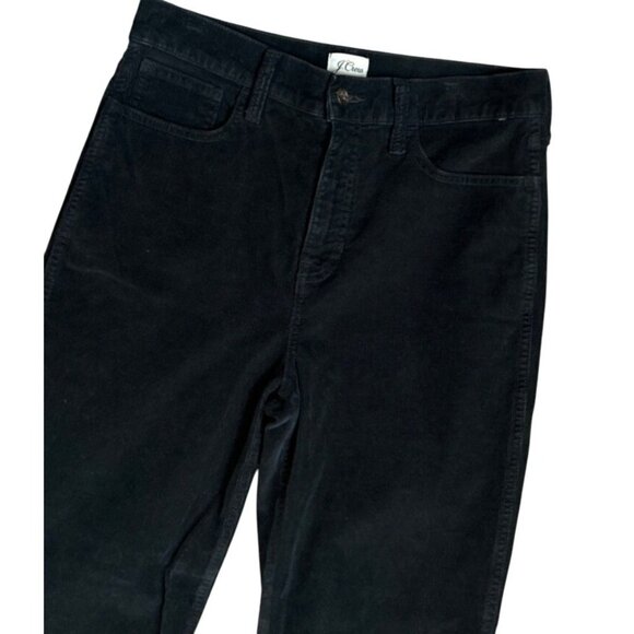 J.Crew Womens High-rise '90s Classic Straight Cords Size 28 Black Minimalist - Picture 2 of 5
